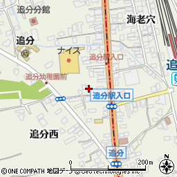 秋田県潟上市天王追分7周辺の地図