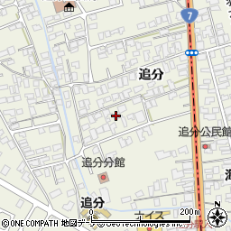 秋田県潟上市天王追分34-7周辺の地図