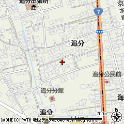 秋田県潟上市天王追分34-6周辺の地図