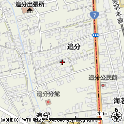 秋田県潟上市天王追分34-11周辺の地図