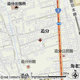 秋田県潟上市天王追分34-5周辺の地図