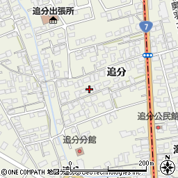 秋田県潟上市天王追分37-8周辺の地図