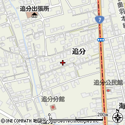 秋田県潟上市天王追分37-3周辺の地図