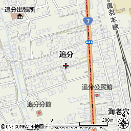 秋田県潟上市天王追分38-1周辺の地図