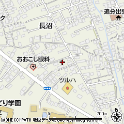 秋田県潟上市天王長沼21周辺の地図