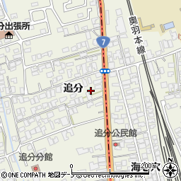 秋田県潟上市天王追分38-5周辺の地図