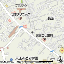 秋田県潟上市天王長沼25周辺の地図