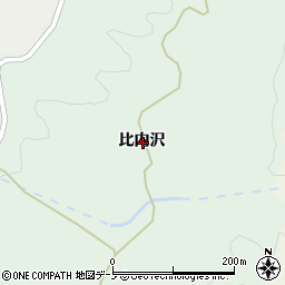 秋田県秋田市上新城石名坂比内沢周辺の地図
