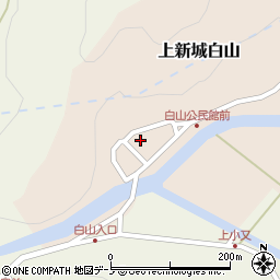 秋田県秋田市上新城白山（白山）周辺の地図