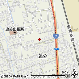 秋田県潟上市天王追分57-3周辺の地図