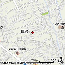 秋田県潟上市天王長沼102周辺の地図