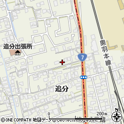 秋田県潟上市天王追分57-6周辺の地図