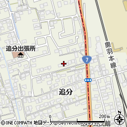 秋田県潟上市天王追分57-5周辺の地図