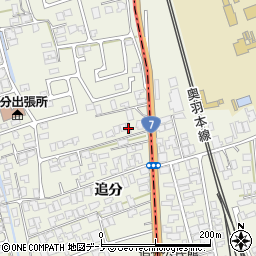 秋田県潟上市天王追分57-1周辺の地図