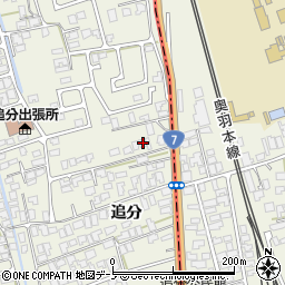 秋田県潟上市天王追分57-2周辺の地図