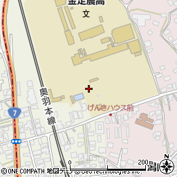 秋田県秋田市金足追分周辺の地図