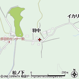 秋田県秋田市金足吉田羽中周辺の地図