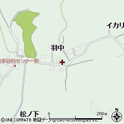 秋田県秋田市金足吉田（羽中）周辺の地図
