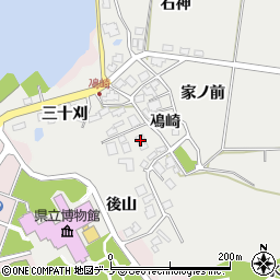 秋田県秋田市金足鳰崎（鳰崎）周辺の地図