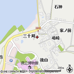 秋田県秋田市金足鳰崎三十刈3周辺の地図