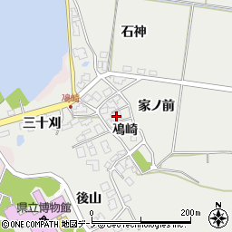 秋田県秋田市金足鳰崎鳰崎2周辺の地図