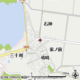 秋田県秋田市金足鳰崎鳰崎11周辺の地図