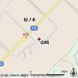 秋田県秋田市金足片田（山崎）周辺の地図