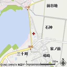 秋田県秋田市金足鳰崎石神周辺の地図