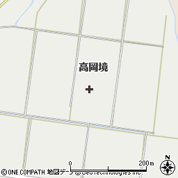 秋田県秋田市金足鳰崎高岡境周辺の地図