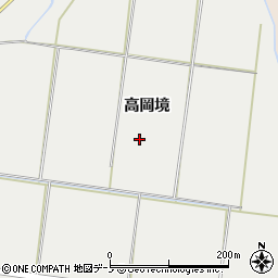 秋田県秋田市金足鳰崎（高岡境）周辺の地図