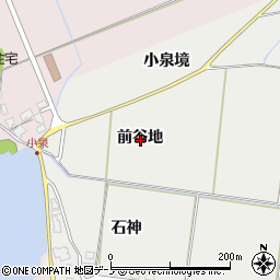 秋田県秋田市金足鳰崎前谷地周辺の地図
