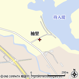 秋田県秋田市金足高岡袖里周辺の地図