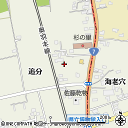 秋田県潟上市天王追分114-162周辺の地図