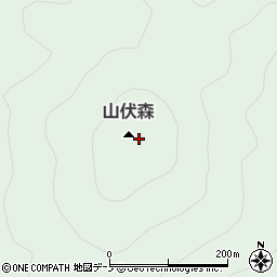 山伏森周辺の地図