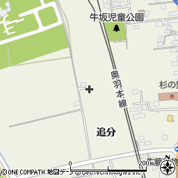 秋田県潟上市天王追分114-18周辺の地図