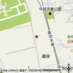 秋田県潟上市天王追分114-93周辺の地図
