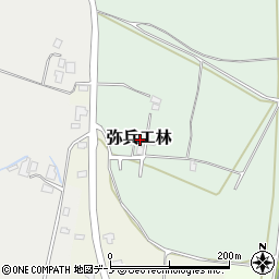 岩手県滝沢市弥兵エ林周辺の地図