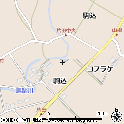 秋田県秋田市金足片田駒込周辺の地図