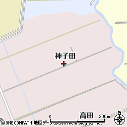 秋田県秋田市金足小泉（神子田）周辺の地図