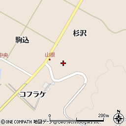 秋田県秋田市金足片田コフラケ周辺の地図