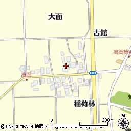 秋田県秋田市金足高岡古館9周辺の地図