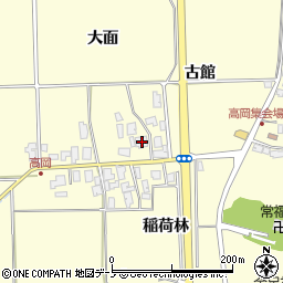 秋田県秋田市金足高岡古館10周辺の地図