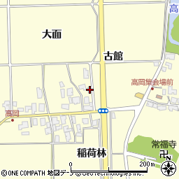 秋田県秋田市金足高岡古館25周辺の地図