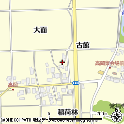 秋田県秋田市金足高岡古館15周辺の地図