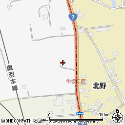 秋田県潟上市昭和大久保北野細谷道添73-11周辺の地図