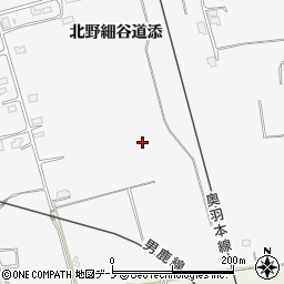 秋田県潟上市昭和大久保北野細谷道添116周辺の地図