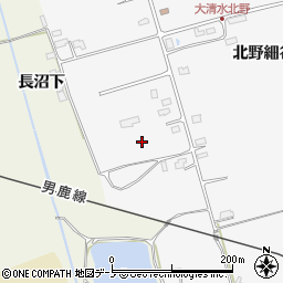 秋田県潟上市昭和大久保北野細谷道添101周辺の地図