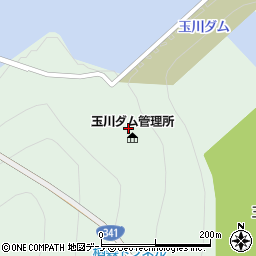 秋田県仙北市田沢湖玉川下水無周辺の地図