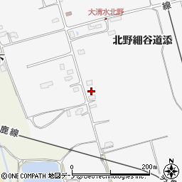 秋田県潟上市昭和大久保北野細谷道添123周辺の地図
