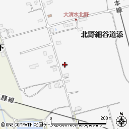 秋田県潟上市昭和大久保北野細谷道添125周辺の地図